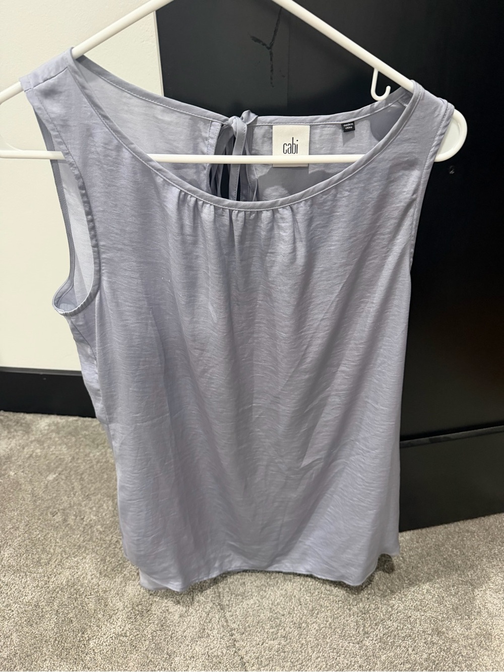 CAbi Light Lavender Sleeveless Tie-Back Camisole